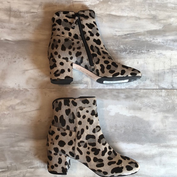 New Cole Haan Arden Grand Bootie 6.5 black white shoe boot calf hair animal - Picture 4 of 8